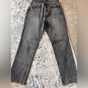 Women's Rhinestone Gray Wash Jeans Size 6